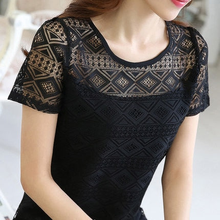 lacy chiffon blouse