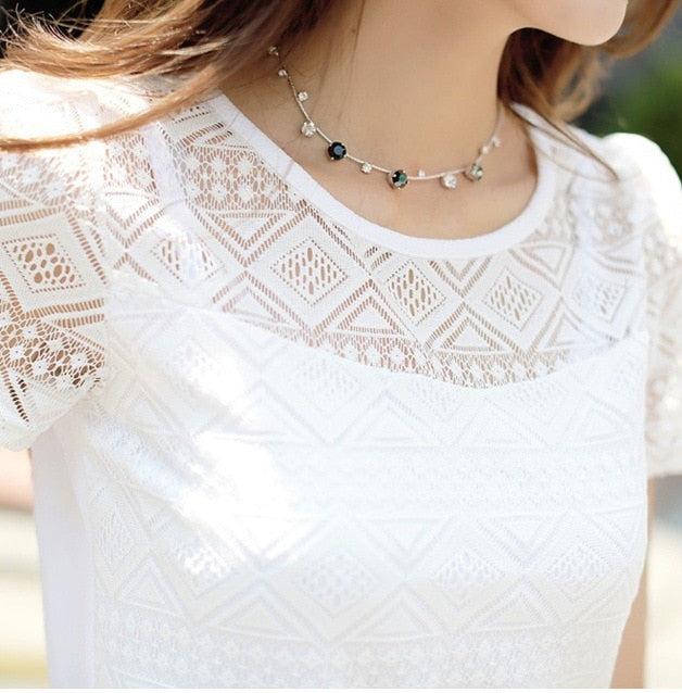 lacy chiffon blouse