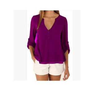 long sleeve chiffon blouse