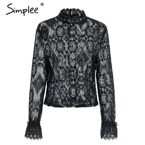 white lacy blouse shirt