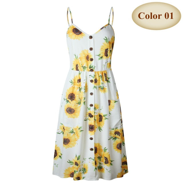 long dress with button decor