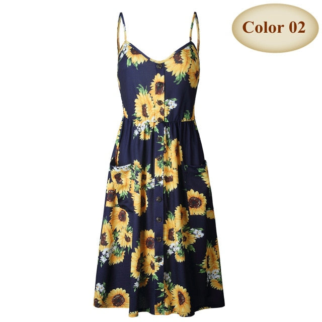 long dress with button decor
