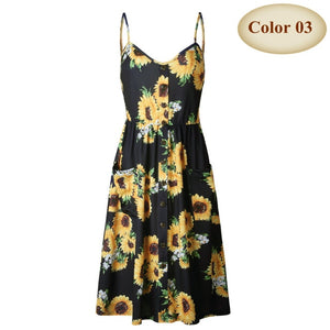long dress with button decor