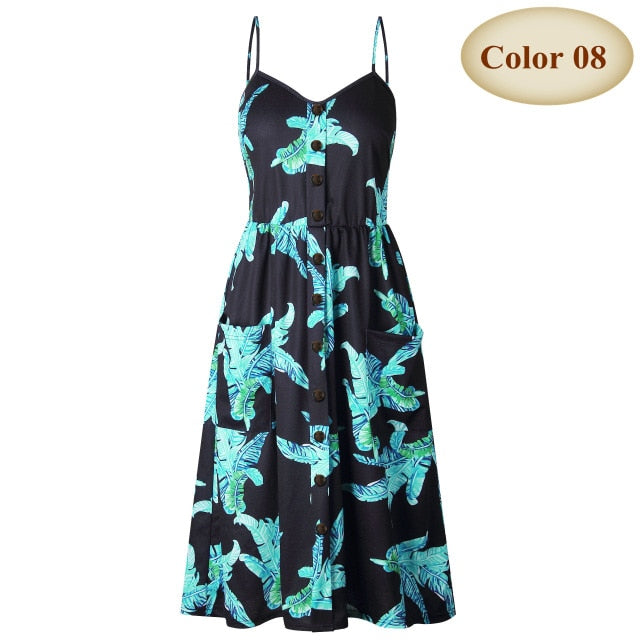 long dress with button decor