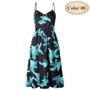 long dress with button decor
