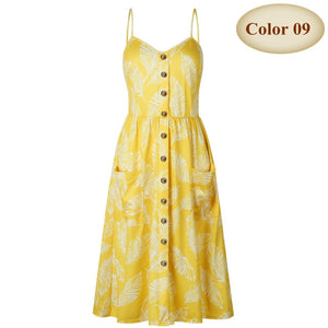long dress with button decor