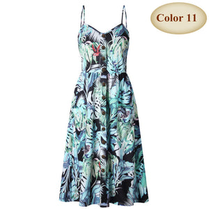 long dress with button decor