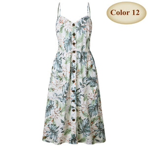 long dress with button decor