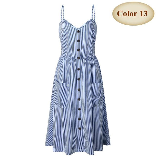 long dress with button decor