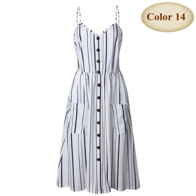 long dress with button decor
