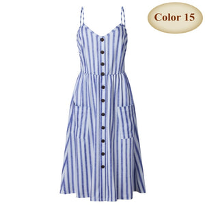 long dress with button decor