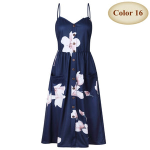long dress with button decor