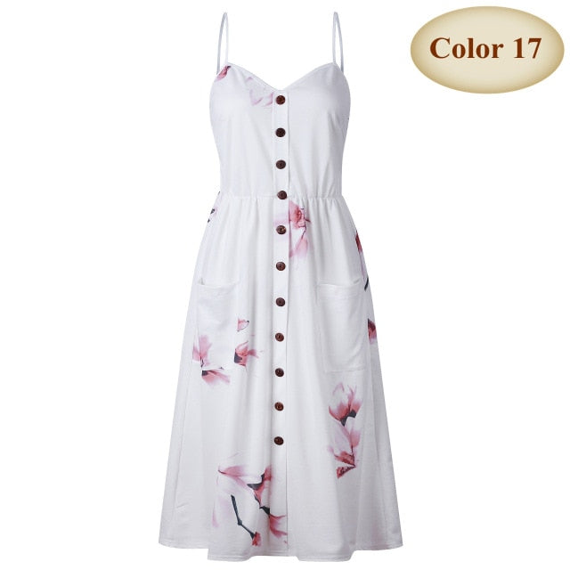 long dress with button decor