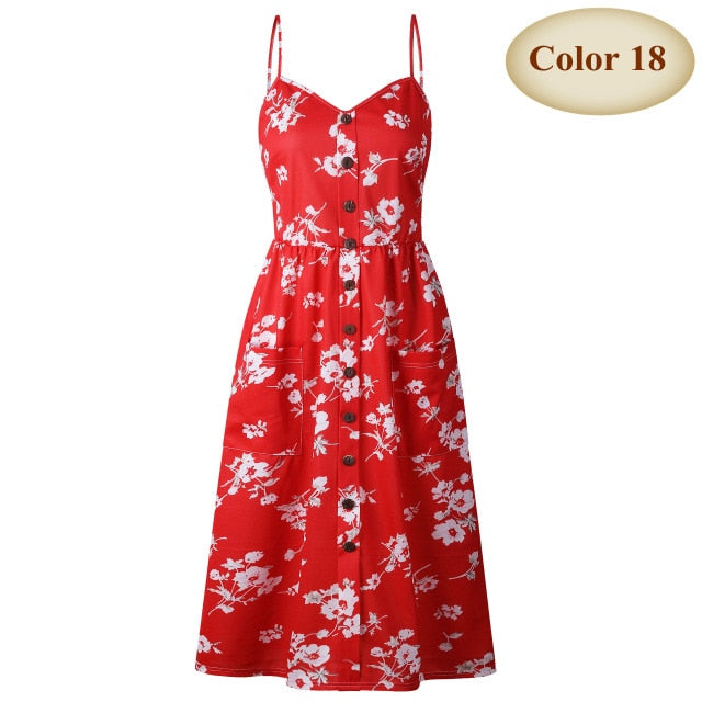 long dress with button decor