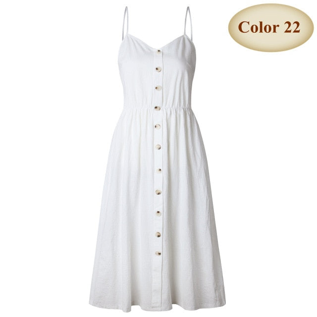 long dress with button decor