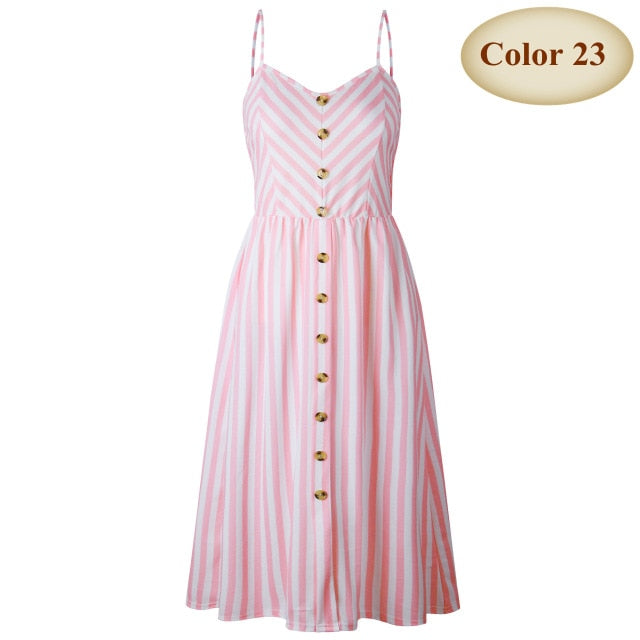 long dress with button decor