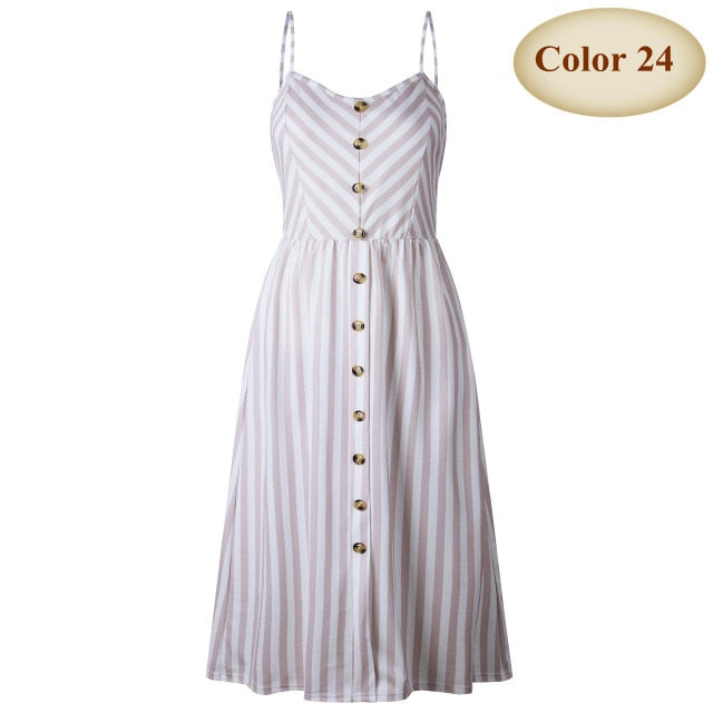 long dress with button decor