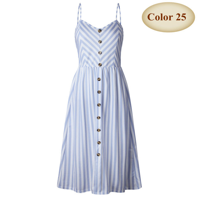 long dress with button decor