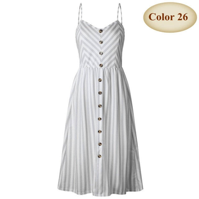 long dress with button decor
