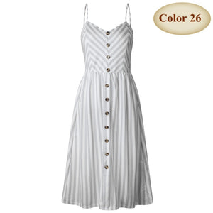 long dress with button decor