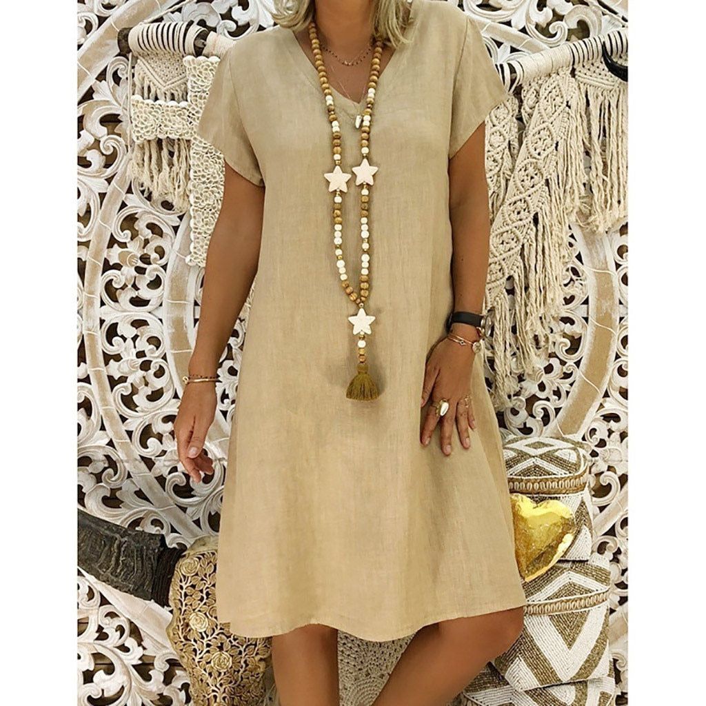 Summer Style Linen Dress